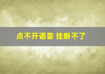 点不开语音 挂断不了